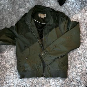 Green Michael Kors bomber jacket